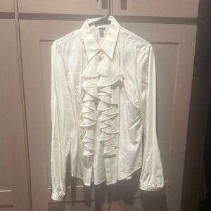 Rugby Ralph Lauren Cream Ruffled Blouse